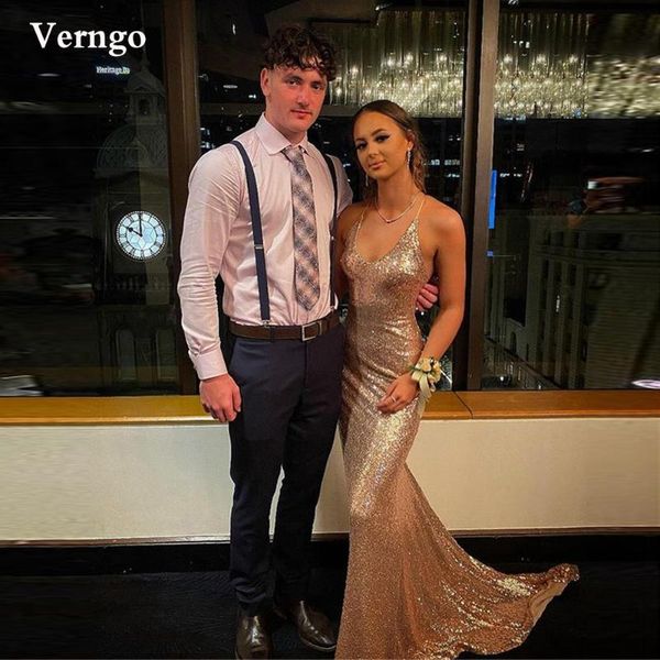 party dresses verngo sparkly rose gold sequin mermaid prom spaghetti criss cross straps backless long evening gowns, White;black
party dresses verngo sparkly rose gold sequin mermaid prom spaghetti criss cross straps backless long evening gowns, White;black
