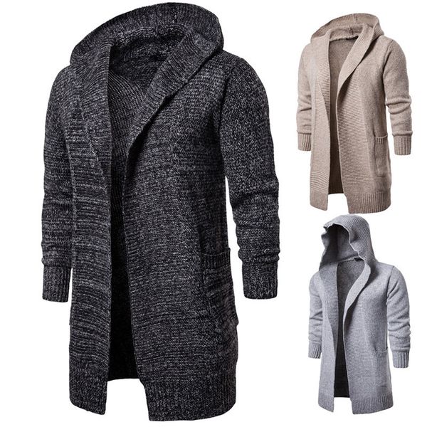 men's wool & blends fashion designer jackets mens hoodie cardigan neck sleeve outerwear winter warm gentlemen long knit coats, Black
men's wool & blends fashion designer jackets mens hoodie cardigan neck sleeve outerwear winter warm gentlemen long knit coats, Black