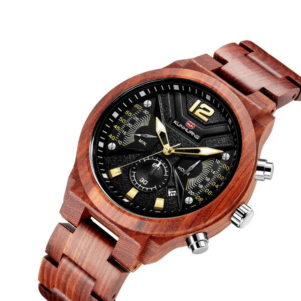 wristwatches watch men wrist kunhuang kh1022 wood watches luminous hands chronograph quartz wristwatch for man with box tool drop, Slivery;brown
wristwatches watch men wrist kunhuang kh1022 wood watches luminous hands chronograph quartz wristwatch for man with box tool drop, Slivery;brown