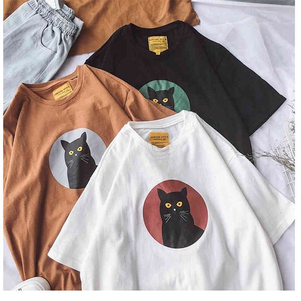 polo 3xl for women fashionable cat imprint t female shirt fashion casual loose simple harajuku o-neck tshirt, White
polo 3xl for women fashionable cat imprint t female shirt fashion casual loose simple harajuku o-neck tshirt, White