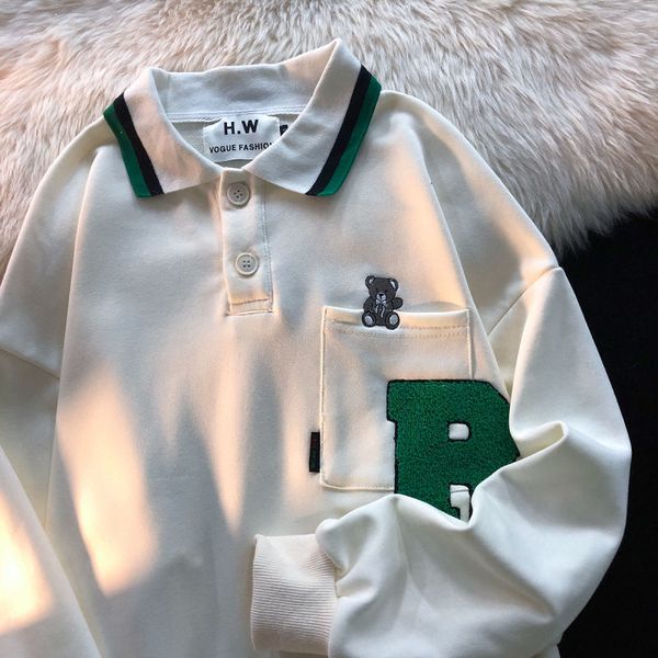 japanese fashion retro letter towel embroidered polo collar sweatshirt women men pullover spring looseharajuku hoodies ins, Black
japanese fashion retro letter towel embroidered polo collar sweatshirt women men pullover spring looseharajuku hoodies ins, Black