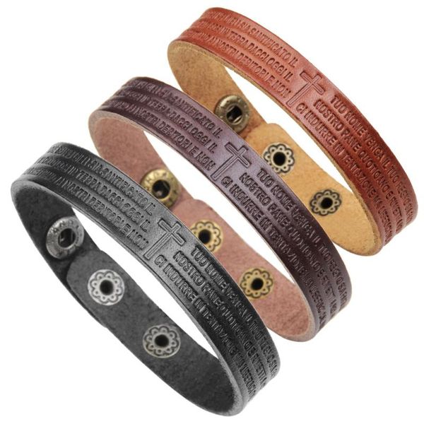 charm bracelets louleur fashion men cross letter leather bracelet open cuff rope bangles & black brown color vintage punk male jewelry, Golden;silver
charm bracelets louleur fashion men cross letter leather bracelet open cuff rope bangles & black brown color vintage punk male jewelry, Golden;silver