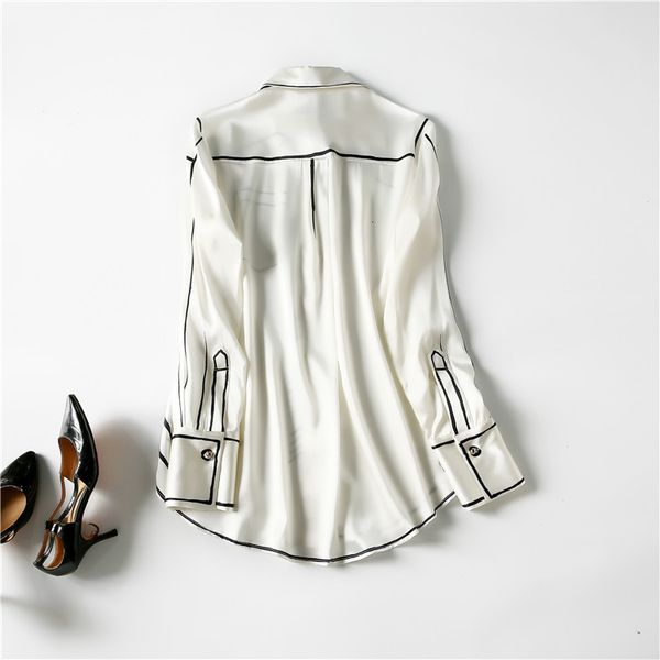 women's blouses & shirts european clothing spring 2021 silk shirt with long lapel pocket 7tyq, White
women's blouses & shirts european clothing spring 2021 silk shirt with long lapel pocket 7tyq, White