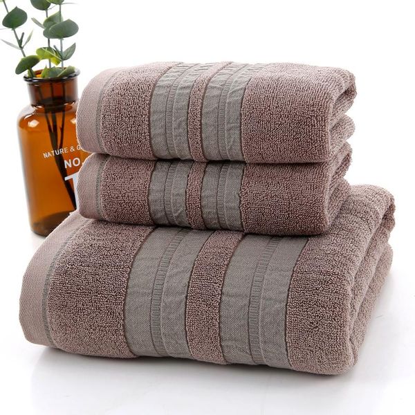 towel arrival 3pcs/set soft cotton bath towels for adults absorbent terry luxury hand beach face men women set
