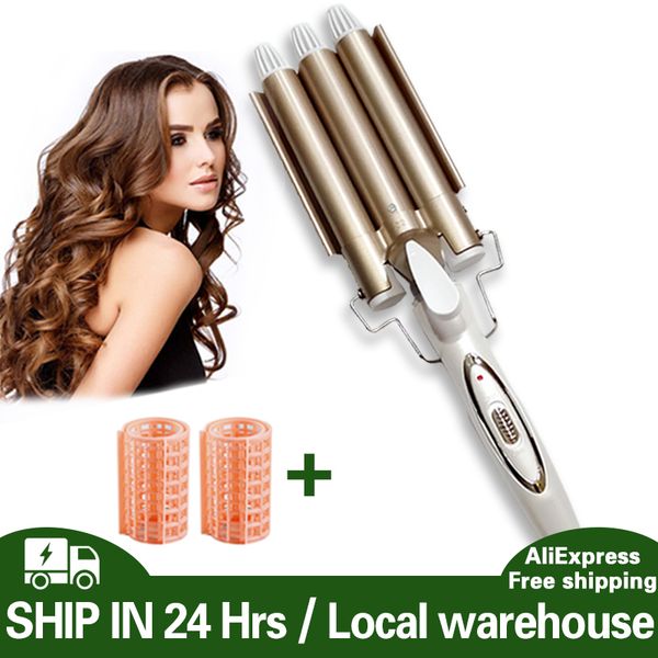 curling irons professional hair care & styling tools ceramic triple barrel hair styler hair curlers electric curling waver
curling irons professional hair care & styling tools ceramic triple barrel hair styler hair curlers electric curling waver