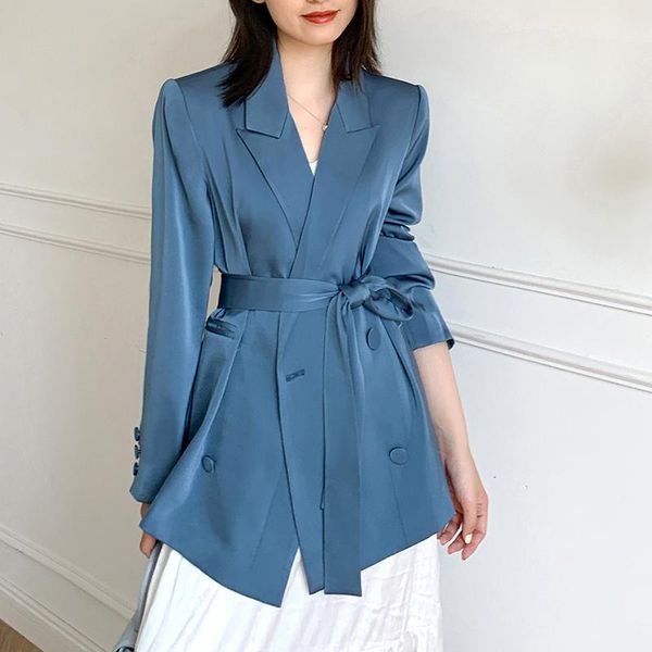 women's suits & blazers blue satin suit jacket women's thin spring and autumn 2021 casual loose sunscreen, White;black
women's suits & blazers blue satin suit jacket women's thin spring and autumn 2021 casual loose sunscreen, White;black