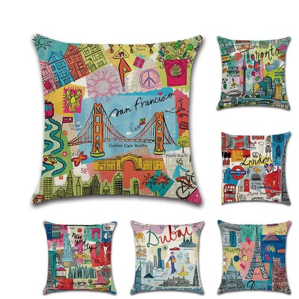 cushion/decorative pillow cartoon city landscape scenery home decor sofa cushion cover linen case 45*45cm
cushion/decorative pillow cartoon city landscape scenery home decor sofa cushion cover linen case 45*45cm