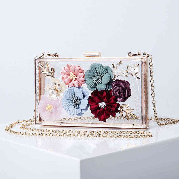three-dimensional flower dinner women's bag evening ess small square acrylic hand bag makeup
three-dimensional flower dinner women's bag evening ess small square acrylic hand bag makeup