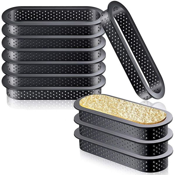 baking moulds 12 pieces oval tart rings heat-resistant perforated cake mousse ring non stick bakeware mini mold
baking moulds 12 pieces oval tart rings heat-resistant perforated cake mousse ring non stick bakeware mini mold