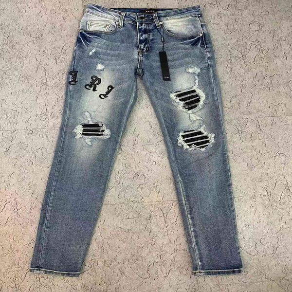 20SS Men Digner Jean Ditred Ripped Biker Slim Fit Motorcycle Denim For Men Top Quality Fahion jean s pour homm real #679, Blue
20SS Men Digner Jean Ditred Ripped Biker Slim Fit Motorcycle Denim For Men Top Quality Fahion jean s pour homm real #679, Blue