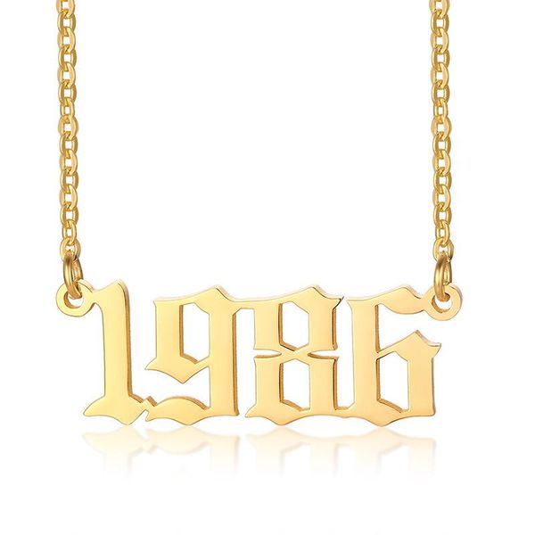 pendant necklaces 1985-2004 stainless steel year number pendants women men gold long chain male female fashion jewelry necklace, Silver
pendant necklaces 1985-2004 stainless steel year number pendants women men gold long chain male female fashion jewelry necklace, Silver