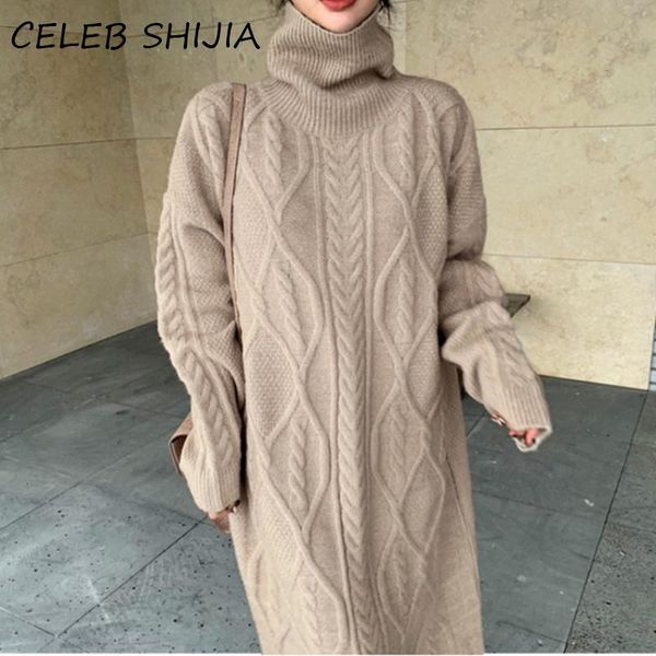 casual dresses chic fashion turtleneck long knitted jumper dress woman full sleeve looose autumn winter khaki sweater female 2021, Black;gray
casual dresses chic fashion turtleneck long knitted jumper dress woman full sleeve looose autumn winter khaki sweater female 2021, Black;gray