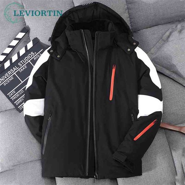 men's white duck down jacket outdoor winter ski wear youth fashion thick warm cold-proof hooded breathable down jacket men 210913, Black
men's white duck down jacket outdoor winter ski wear youth fashion thick warm cold-proof hooded breathable down jacket men 210913, Black