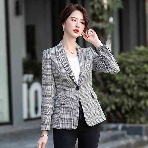 plaid suit jacket female autumn and winter fashion temperament slim long-sleeved all-match lady single 210416, White;black
plaid suit jacket female autumn and winter fashion temperament slim long-sleeved all-match lady single 210416, White;black