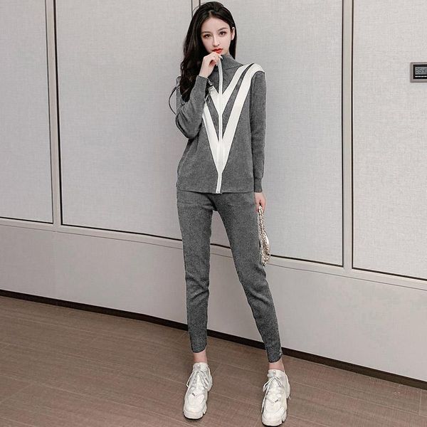 two piece dress autumn and winter women's fashion wild half-high collar color matching short coat + high waist slim feet pants sports s, White
two piece dress autumn and winter women's fashion wild half-high collar color matching short coat + high waist slim feet pants sports s, White