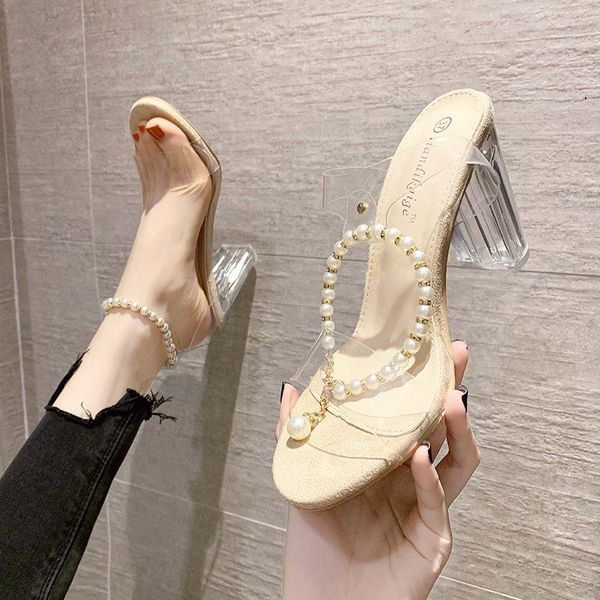 pearl sandals female 2021 summer pumps temperament fairy style crystal roman high heels sandalias transparent modern, Black
pearl sandals female 2021 summer pumps temperament fairy style crystal roman high heels sandalias transparent modern, Black