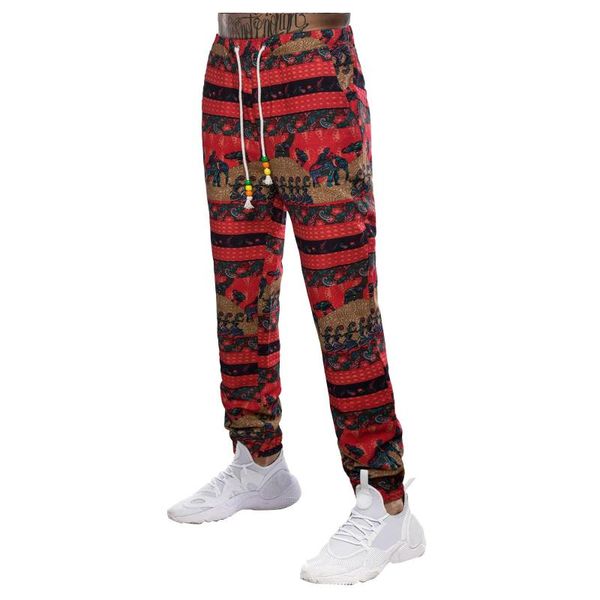 men's pants cargo cotton and linen ethnic retro print sports trousers with pockets streetwear moletom masculino, Black
men's pants cargo cotton and linen ethnic retro print sports trousers with pockets streetwear moletom masculino, Black