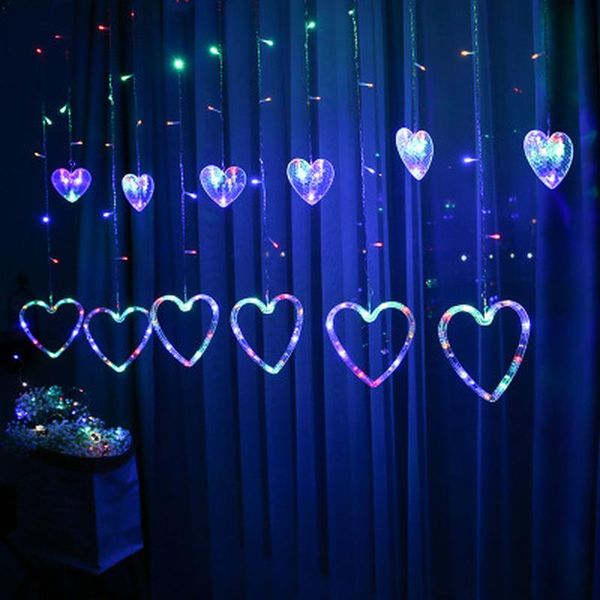 party decoration 2.5m heart shaped curtain light string lights christmas garland outdoor for home wedding year decor
party decoration 2.5m heart shaped curtain light string lights christmas garland outdoor for home wedding year decor