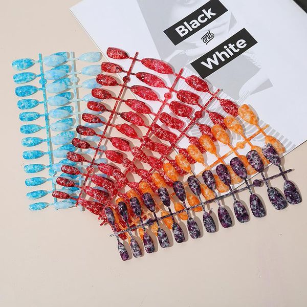false nails 24pcs marble fashion manicure sharp short ballet blooming leopard design wearable nail patch tools, Red;gold
false nails 24pcs marble fashion manicure sharp short ballet blooming leopard design wearable nail patch tools, Red;gold