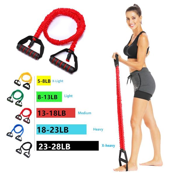 resistance bands 120cm elastic yoga pull rope with protective nylon sleeves fitness workout tube band strength training
resistance bands 120cm elastic yoga pull rope with protective nylon sleeves fitness workout tube band strength training