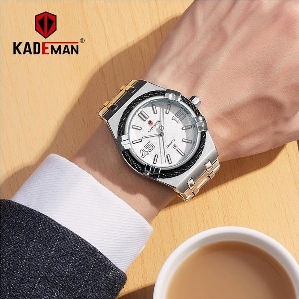 wristwatches kademan men's watch business steel belt calendar quartz reloj hombre men luxury watches, Slivery;brown
wristwatches kademan men's watch business steel belt calendar quartz reloj hombre men luxury watches, Slivery;brown