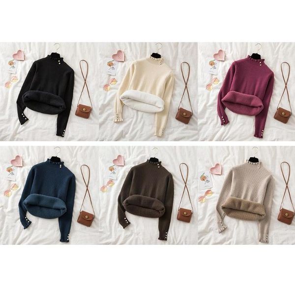 women's sweaters turtlenecks striped long sleeve knitted jumpers thick pullovers k7t9, White;black
women's sweaters turtlenecks striped long sleeve knitted jumpers thick pullovers k7t9, White;black