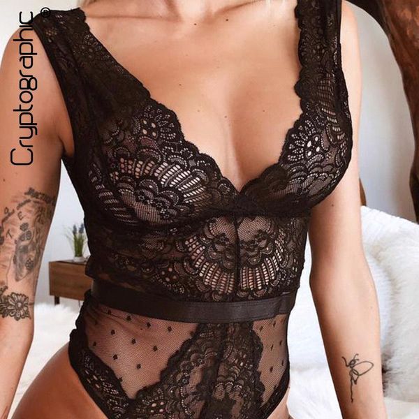 women's jumpsuits & rompers cryptographic v-neck backless lace mesh bodysuit women sleeveless hollow out sheer teddy female fashion bod, Black;white
women's jumpsuits & rompers cryptographic v-neck backless lace mesh bodysuit women sleeveless hollow out sheer teddy female fashion bod, Black;white