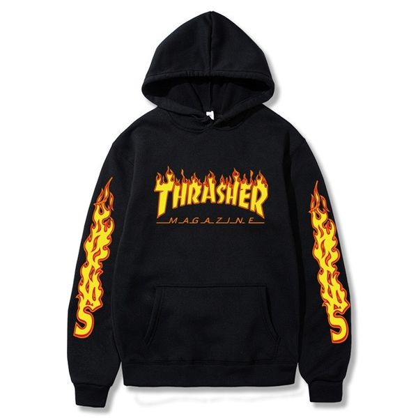 fashion thrasher flame casual slim fit men's solid plush sweater couple hooded, Black
fashion thrasher flame casual slim fit men's solid plush sweater couple hooded, Black