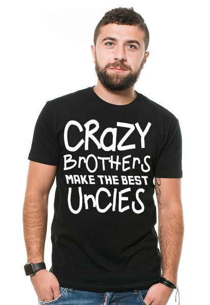 crazy brother uncle t-shirt gift for uncle gift for brother birthday gift shirt, White;black