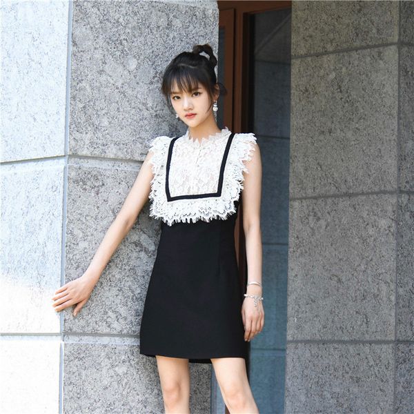 dresses cute lace spliced black a line 2021 summer dollskill fashion sleeveless see through runway tank, Black;gray
dresses cute lace spliced black a line 2021 summer dollskill fashion sleeveless see through runway tank, Black;gray