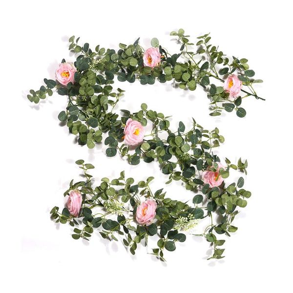 decorative flowers & wreaths artificial rose vine hanging for wall decoration rattan fake plants leaves garland romantic wedding home m12
decorative flowers & wreaths artificial rose vine hanging for wall decoration rattan fake plants leaves garland romantic wedding home m12