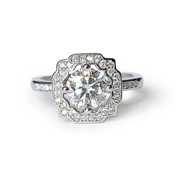 yulem s925 silver class d 1 carat japanese and korean retro white personality women's ring 211217, Slivery;golden
yulem s925 silver class d 1 carat japanese and korean retro white personality women's ring 211217, Slivery;golden