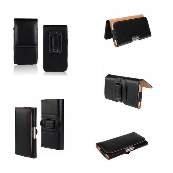 cell phone pouches belt clip case for huawei honor 7 6 y6 4a 4c 3c holster cover leather pouch bag accessory