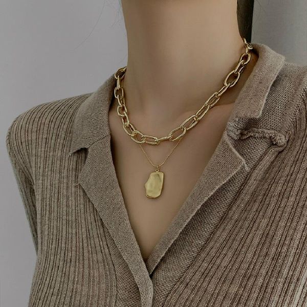 pendant necklaces ins design punk multi layered chunky chain necklace for women vintage simple clavicle female jewelry gift, Silver
pendant necklaces ins design punk multi layered chunky chain necklace for women vintage simple clavicle female jewelry gift, Silver