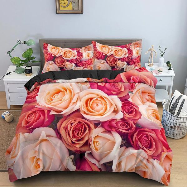 bedding sets rose set flower comforter quilt cover with pillowcase 3d printed duvet single double twin full  king size 
bedding sets rose set flower comforter quilt cover with pillowcase 3d printed duvet single double twin full  king size