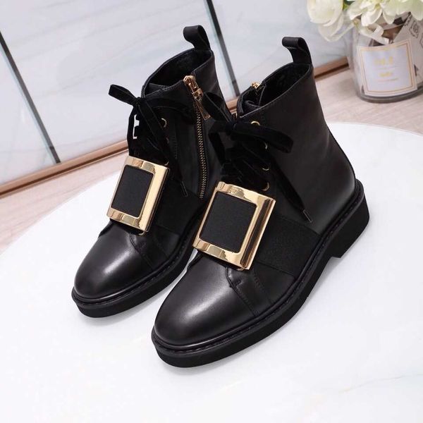 ladies cowhide classic black designer ankle boots luxury flat leather metal rhinestone square buckle low heel martin boots00
ladies cowhide classic black designer ankle boots luxury flat leather metal rhinestone square buckle low heel martin boots00