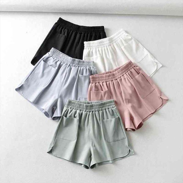 arrival summer solid women short high waist loose casual wide leg, White;black
arrival summer solid women short high waist loose casual wide leg, White;black