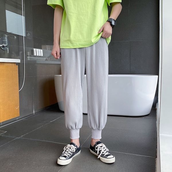 men's pants summer pleated fashion black gray casual men streetear korean loose straight-leg mens harem m-2xl 71go
men's pants summer pleated fashion black gray casual men streetear korean loose straight-leg mens harem m-2xl 71go