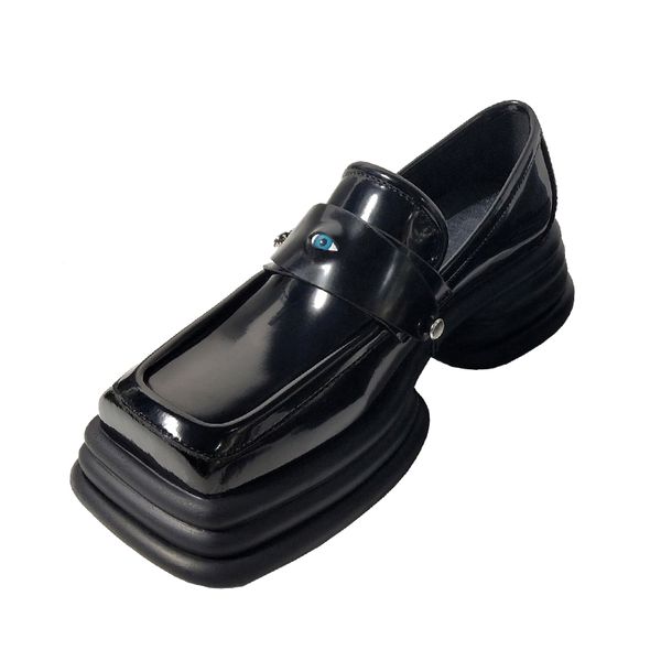 square toe women platform loafers height increasing shoes unique design womens model shoe party oxfords, Black;white
square toe women platform loafers height increasing shoes unique design womens model shoe party oxfords, Black;white