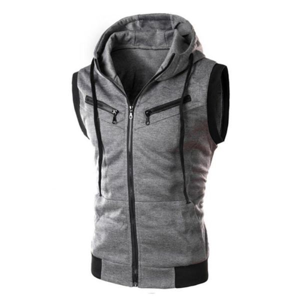 men's vests men solid color fahsion hooded gilet vest zip pocket sleeveless slim waistcoat loose jacket casual coats, Black;white
men's vests men solid color fahsion hooded gilet vest zip pocket sleeveless slim waistcoat loose jacket casual coats, Black;white