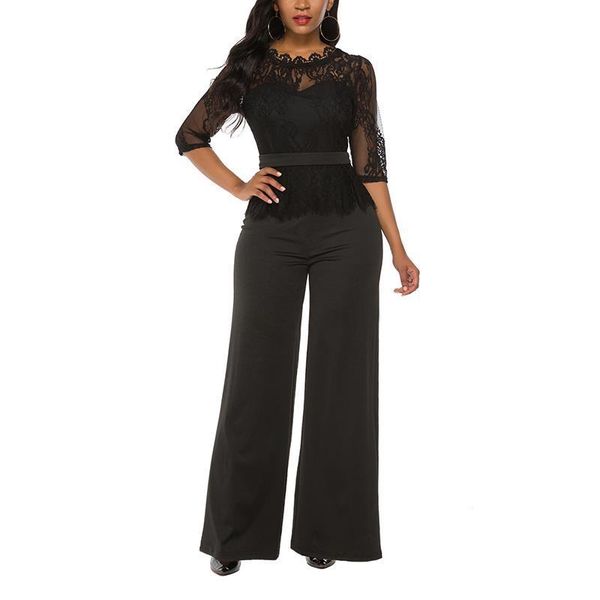 half sleeve wide legs womens romper hollow out lace long solid sexy, Black;white
half sleeve wide legs womens romper hollow out lace long solid sexy, Black;white