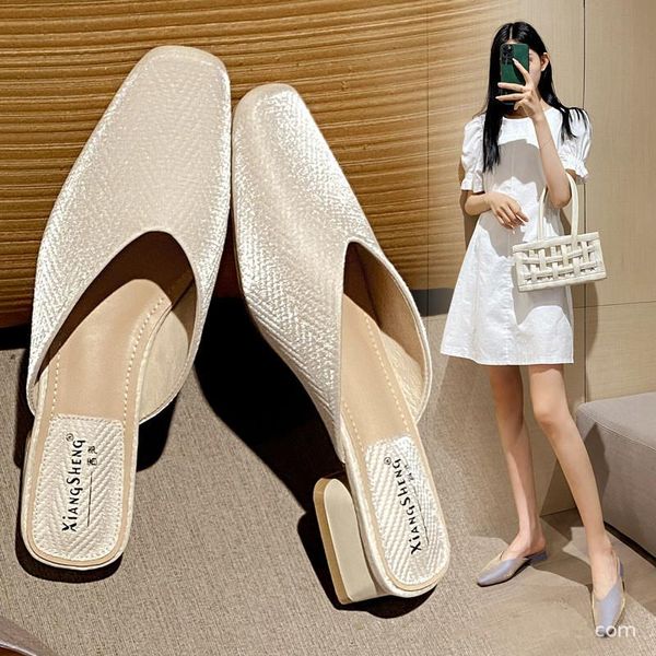 dress shoes size 33~43 women mules 2021 summer low heel square toe slip on beige blue elegant casual female slide slippers, Black
dress shoes size 33~43 women mules 2021 summer low heel square toe slip on beige blue elegant casual female slide slippers, Black