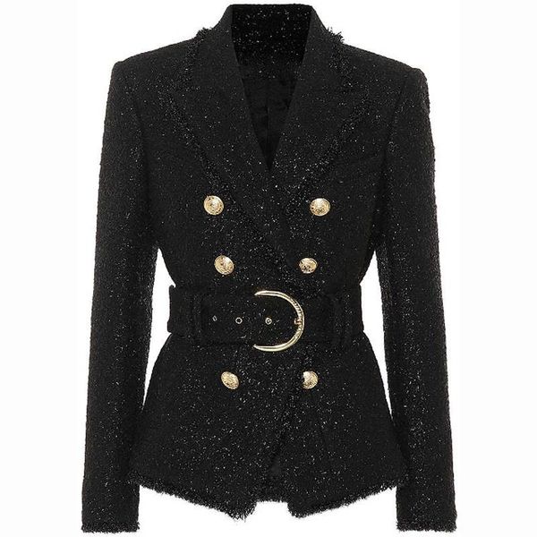 women's suits & blazers fashion 2021 fall winter designer slim blazer solid jacket silver glitter lacing belt vintage coat, White;black
women's suits & blazers fashion 2021 fall winter designer slim blazer solid jacket silver glitter lacing belt vintage coat, White;black