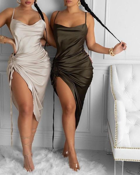 casual dresses neon satin lace up summer women bodycon long midi vintage backless elegant party outfits club clothes vestido dress robe, Black;gray
casual dresses neon satin lace up summer women bodycon long midi vintage backless elegant party outfits club clothes vestido dress robe, Black;gray
