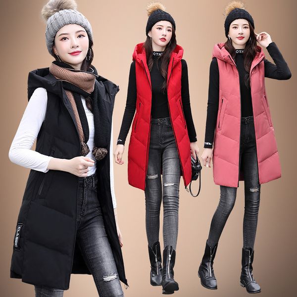 vests down women's 2021 korean version medium long knee thickened warm white duck down et tidal vt, Black;white
vests down women's 2021 korean version medium long knee thickened warm white duck down et tidal vt, Black;white