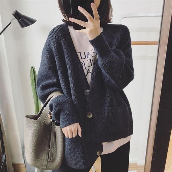 women's sweaters women cardigans sweater v neck solid loose knitwear single breasted casual knit cardigan outwear winter jacket co, White;black
women's sweaters women cardigans sweater v neck solid loose knitwear single breasted casual knit cardigan outwear winter jacket co, White;black