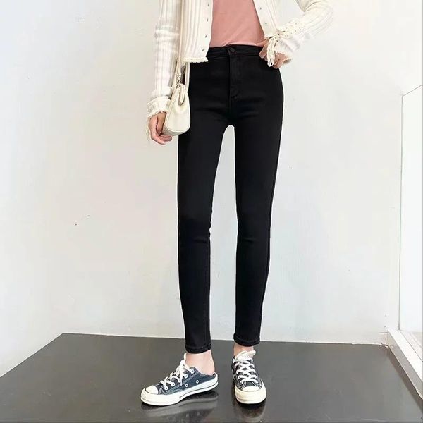 arrivals woman autumn winter high waist ladies jeans plush black gray solid street denim skinny pencil pants women's, Blue
arrivals woman autumn winter high waist ladies jeans plush black gray solid street denim skinny pencil pants women's, Blue