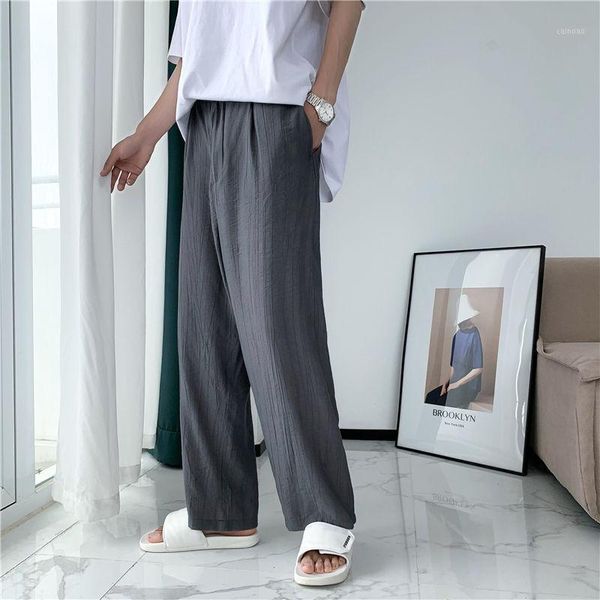 summer solid color ice silk pants men's korean fashion loose casual men streetwear wide-leg straight-leg, Black
summer solid color ice silk pants men's korean fashion loose casual men streetwear wide-leg straight-leg, Black