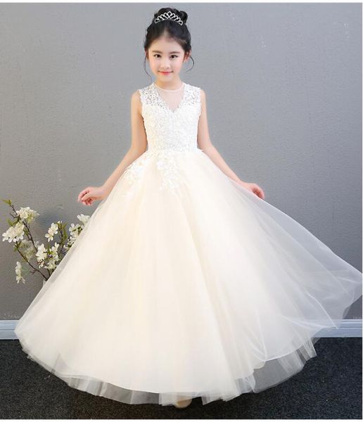 girl's dresses elegant champagne tulle flower girl dress for weddings lace party pageant princess gown long style kids first communion, Red;yellow
girl's dresses elegant champagne tulle flower girl dress for weddings lace party pageant princess gown long style kids first communion, Red;yellow