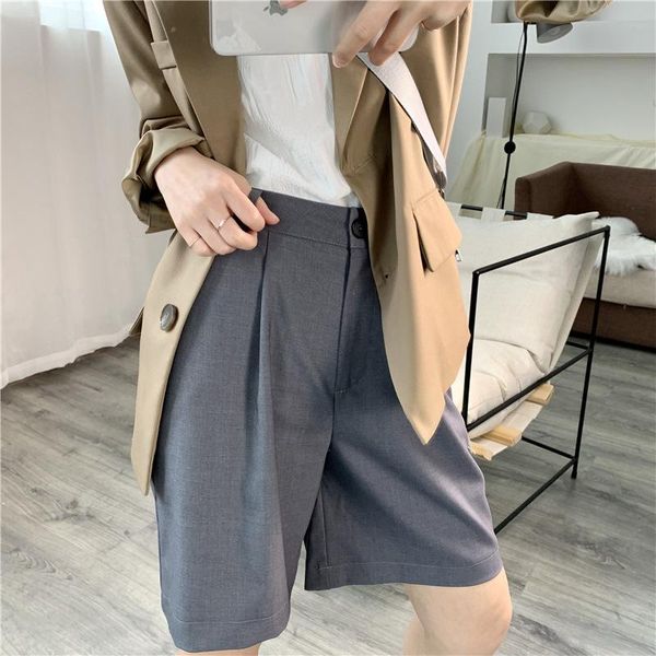 women's shorts 2021 summer midi length high waist casual wide leg vintage women pantalones feminino, White;black
women's shorts 2021 summer midi length high waist casual wide leg vintage women pantalones feminino, White;black